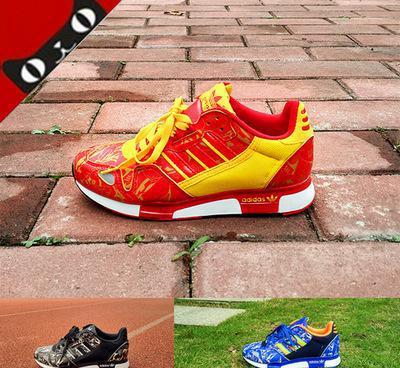 林丹同款羽毛球鞋 冬季跑步鞋 ZX800复古雕刻真皮跑鞋男鞋